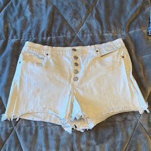 Size 17 Mudd White Jean Shorts